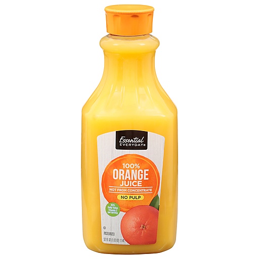 Essential Everyday 100% Juice, Orange, No Pulp 52 Fl Oz