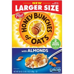 Post Honey Bunches Of Oats With Almonds Cereal 50 Oz. Box