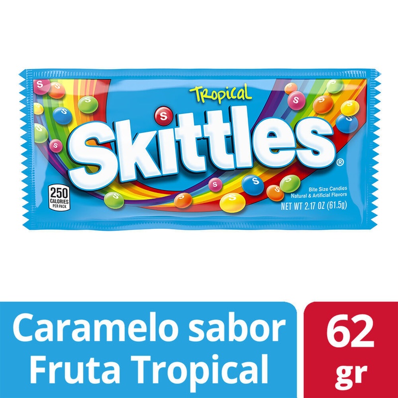 Skittles Bite Size Candies, Tropical 2.17 Oz