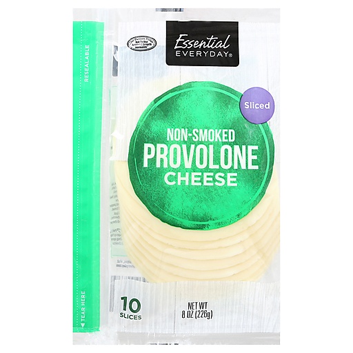Essential Everyday Cheese, Provolone, Non Smoked, Sliced