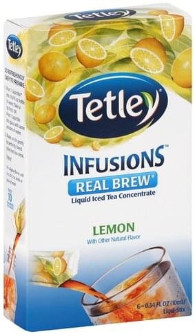 Tetley Infusions Real Brew Lemon Liquid Iced Tea Stix