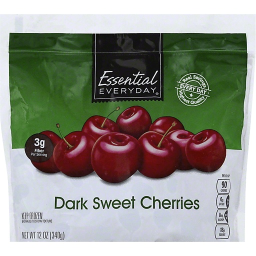 Essential Everyday Cherries, Dark Sweet 12 Oz