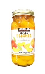 Kirkland Signature Peaches Sliced, Cling, Yellow, In Extra Light Syrup