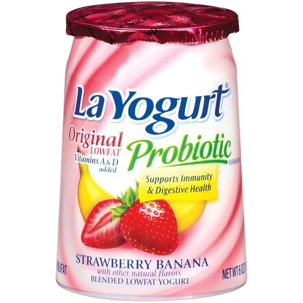 La Yogurt Probiotic Blended Lowfat Strawberry Banana