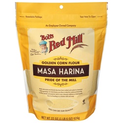 Bob's Red Mill Golden Masa Harina Corn Flour 22 Oz Pouch 4ct Case