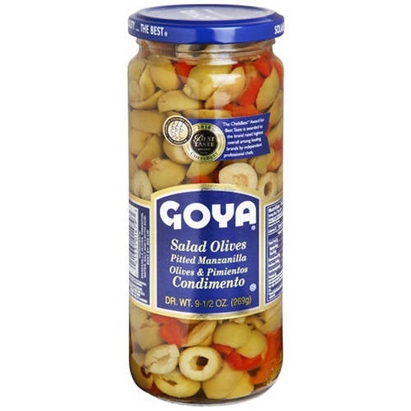 Goya Salad Olives, Pitted Manzanilla, Olives & Pimientos