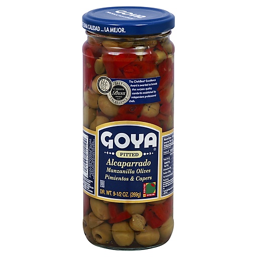 Goya Manzanilla Olives - Pimientos & Capers - Pitted 9.50 Oz