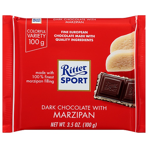 Ritter Sport Dark Chocolate With Marzipan Bar - 3.5oz