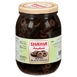 Shahia Black Olives, Sliced 53 Oz