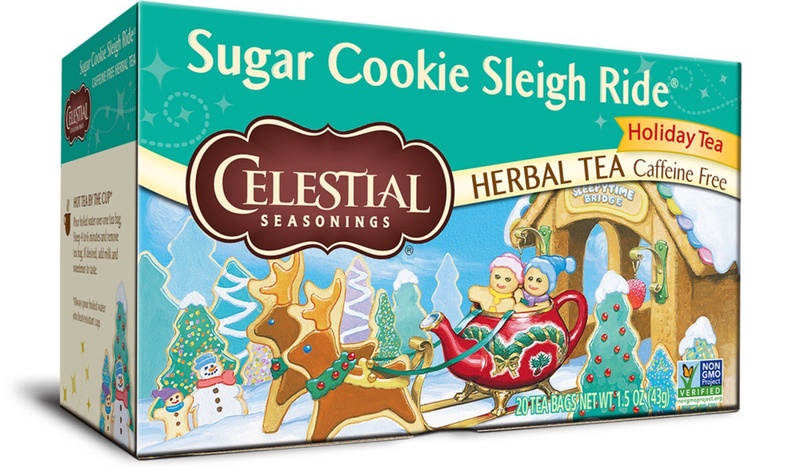 Celestial Seasonings Caffeine Free, Sugar Cookie Sleigh Ride, Holiday Tea, Bags Herbal Tea