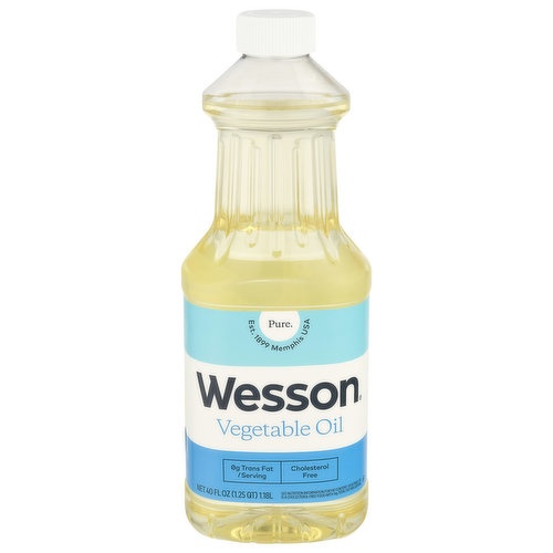 Wesson Vegetable Oil, Pure 40 Fl Oz