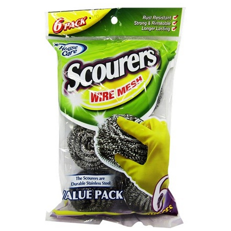 6 Pcs Stainless Steel Scourer - 72