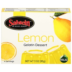 Sahtein Gelatin Dessert, Lemon 3 Oz