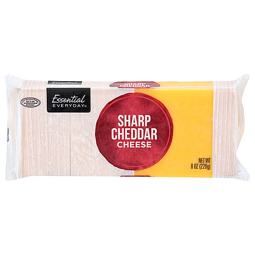 Essential Everyday Cheese, Sharp Cheddar 8 Oz