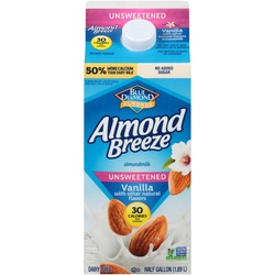 Almond Breeze Blue Diamond Vanilla Unsweetened Milk