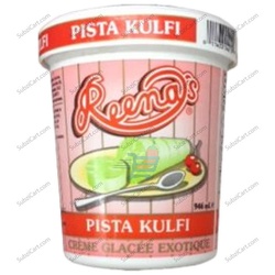 Reenas Cup Ice Cream Pista Kulfi, 4 Oz