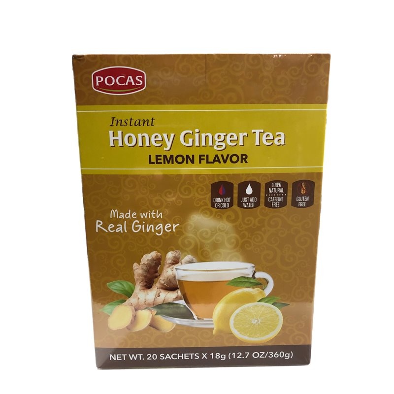 Pocas Natural Instant Honey Ginger Tea Lemon Flavor