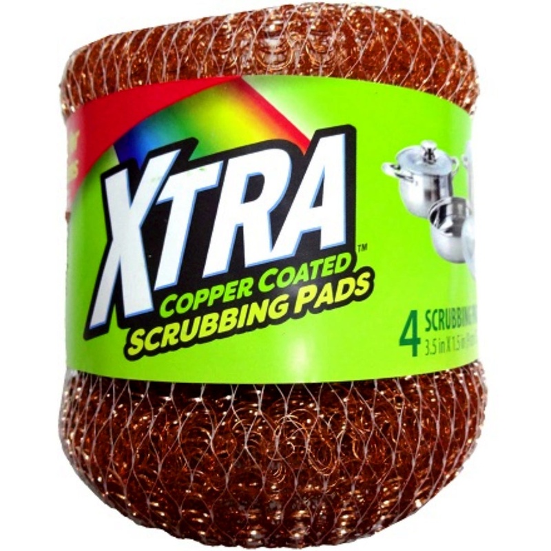 Xtra Copper Coated Scrubbing Pads 4pads