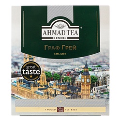Ahmad Tea Earl Grey Black 100 Tagged Bags