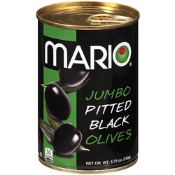 Mario Olives, California, Pitted Black, Jumbo