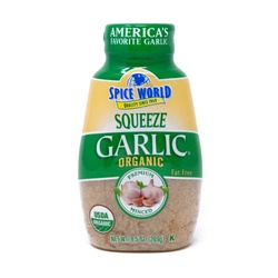 Spice World Garlic, Organic, Minced, Squeeze 9.5 Oz