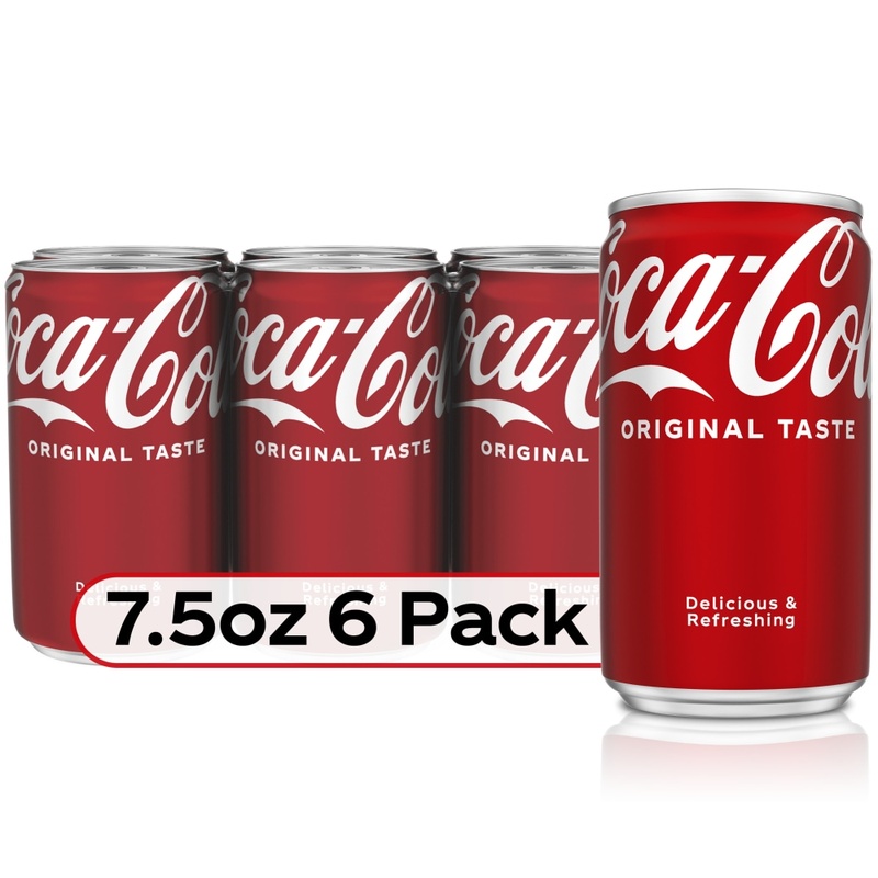 Coca-Cola Mini Soda Pop 7.5 Fl Oz Cans