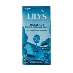 Lily's 40% Cocoa Hazelnut Milk Chocolate Style Bar 2.8 Oz
