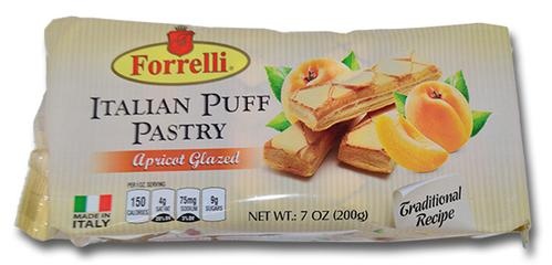 Forrelli Italian Puff Pastry Apricot Glazed, Made In Italy, 7 Oz