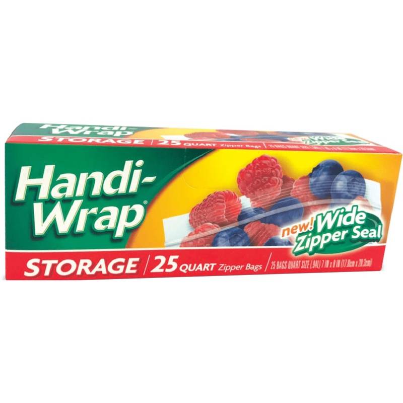 Handi Wrap Storage Bags Wide Zipper Sea