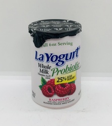 La Yogurt Probiotic Raspberry Blended Whole Milk 6 Oz. Cup