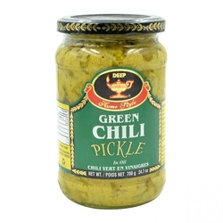 Deep Green Chili Pickle In Oil
