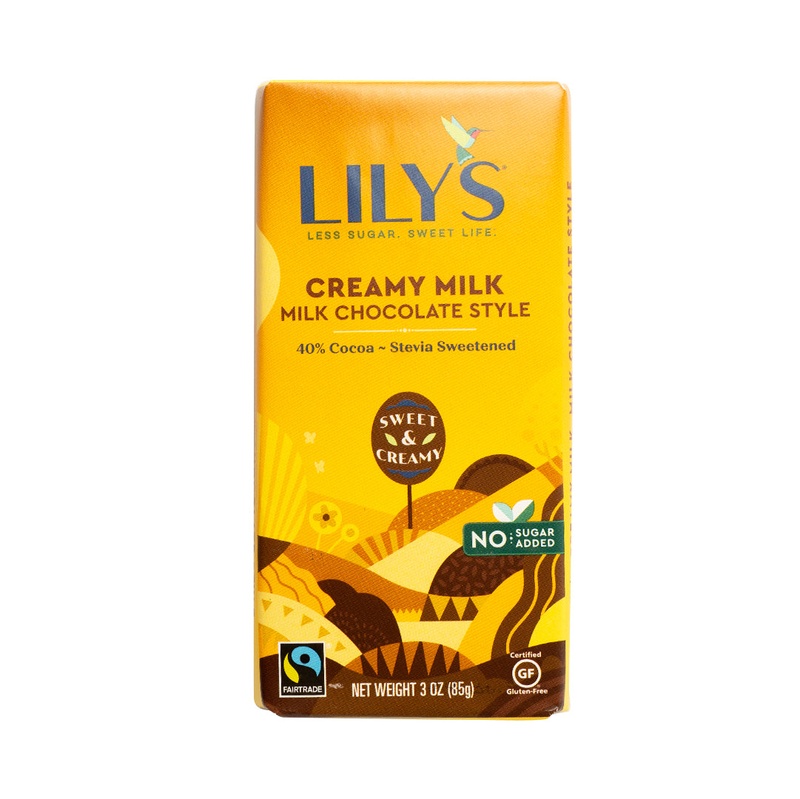 Lily's Creamy Milk Chocolate Style No Sugar Added Sweets Bar