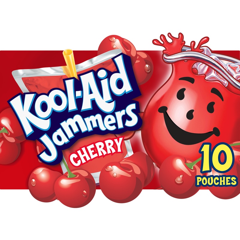 Kool-Aid Jammers Cherry Drink, 10 Ct Box, 6 Fl Oz Pouches