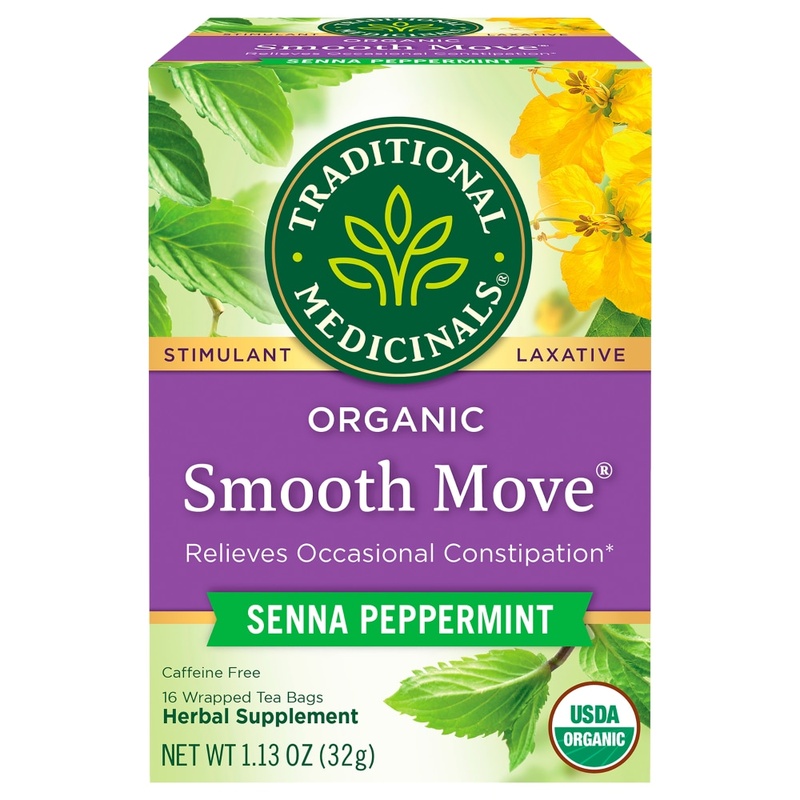 Traditional Medicinals Herbal Supplement, Organic, Senna Peppermint, Smooth Move, Tea Bags 1.13 Oz