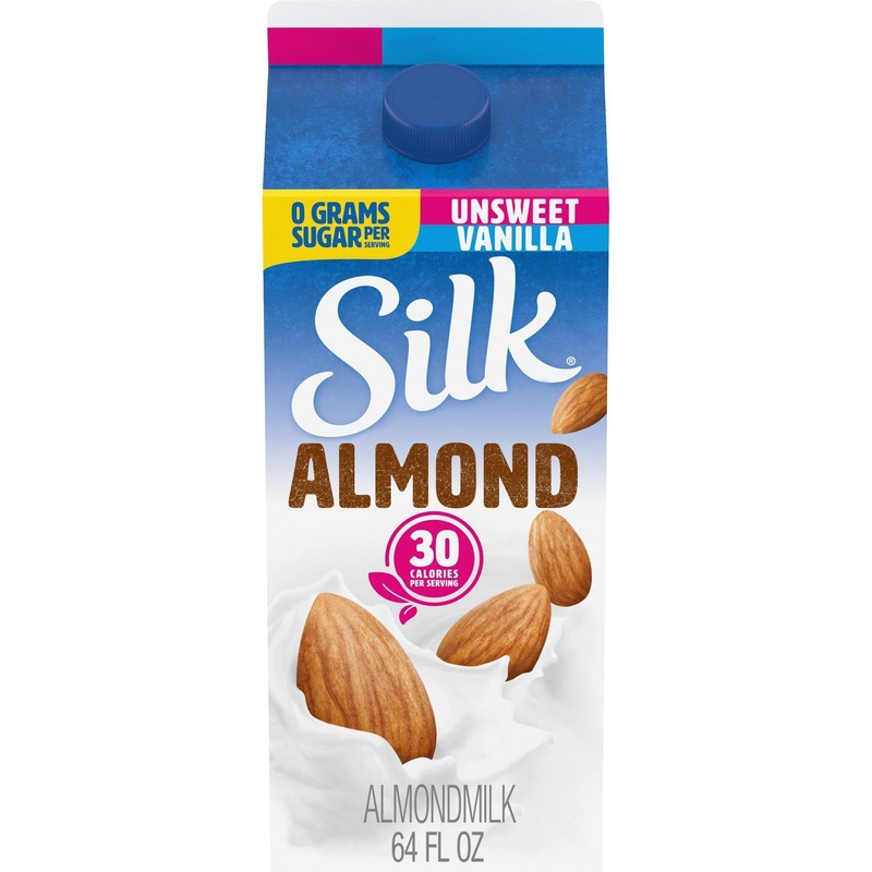 Silk Almond Milk, Vanilla, Unsweet 64 Fl. Oz