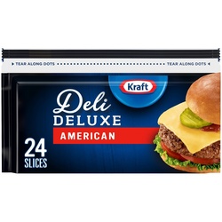 Kraft Deli Deluxe American Cheese Slices, 24 Ct Bag