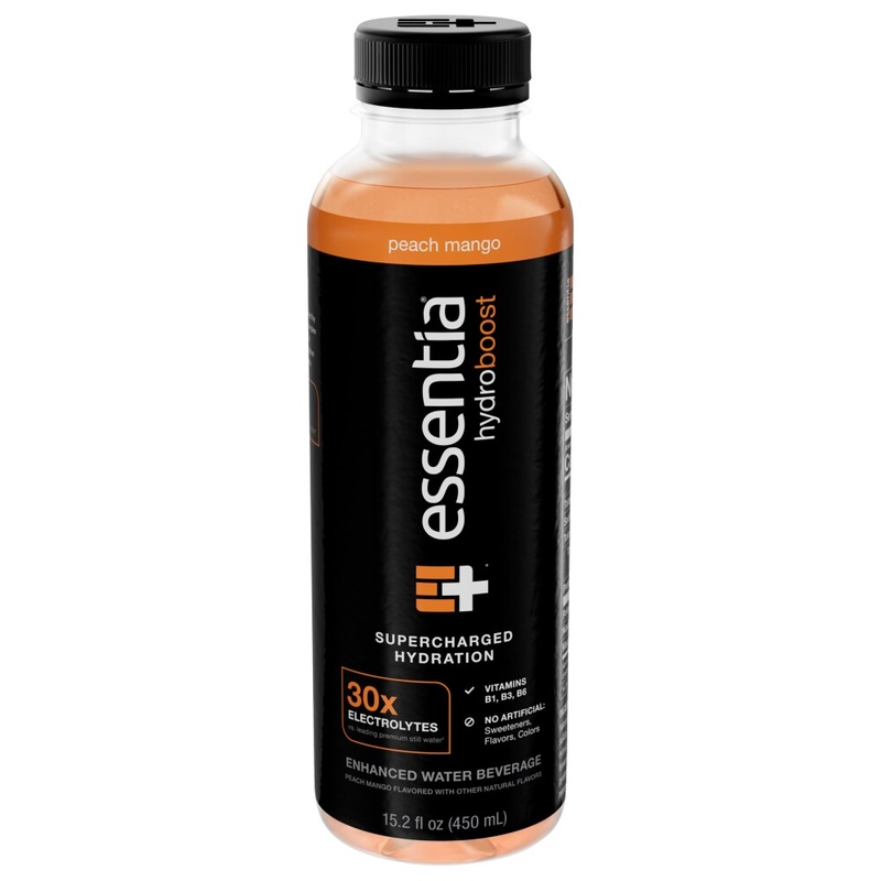 Essentia Water Beverage, Enhanced, Peach Mango, 15.2 Fl Oz