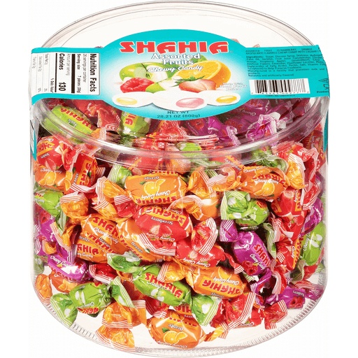 Shahia Chewy Candy, Assorted Fruits 28.21 Oz