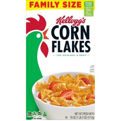 Corn Flakes Cold Breakfast Cereal, Original, Family Size 18 Oz