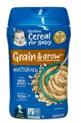 Gerber Cereal For Baby Grain & Grow Multigrain Shrink R033 C 8 Oz (227g)