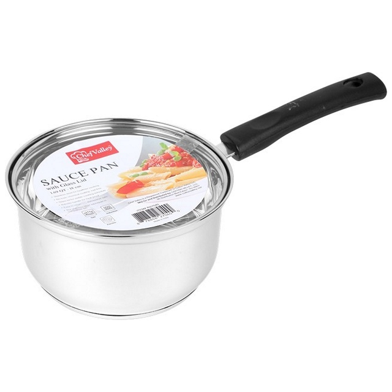 Saucepan WITH/handle glass Lid 1.69qt