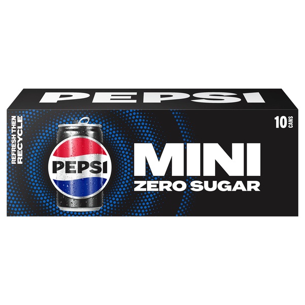 Pepsi Zero Sugar - 10pk/7.5 Fl Oz Mini Cans