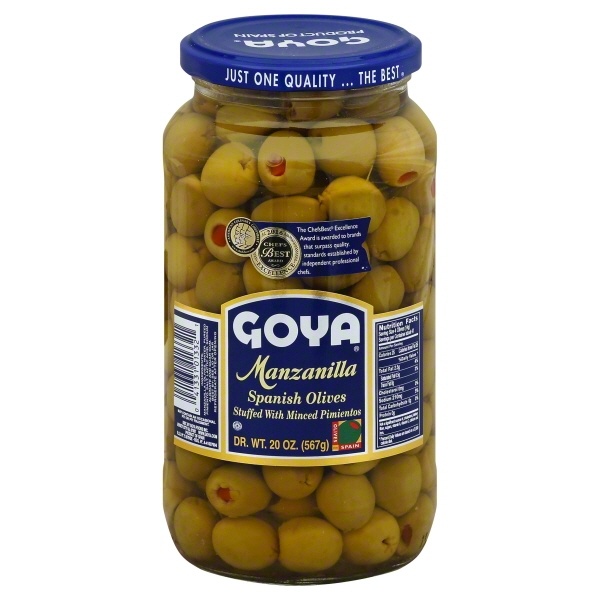 Goya Olives, Spanish, Manzanilla 20 Oz