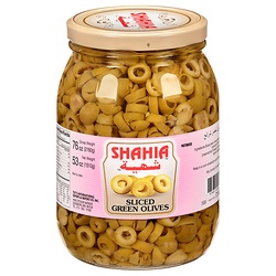 Shahia Green Olives, Sliced 76 Oz