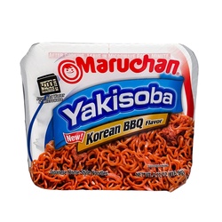 Maruchan Yakisoba Korean BBQ Japanese Home Style Noodles 4.11 Oz. Microwave Bowl
