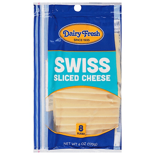 Dairy Fresh Swiss Sliced Cheese 8 Slices