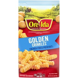 Ore Ida Golden Crinkles French Fries Fried Frozen Potatoes, 32 Oz Bag