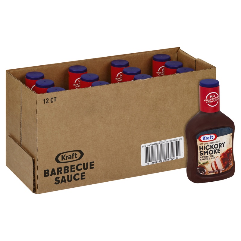 Kraft Hickory Smoke Slow-Simmered Barbecue Sauce, 17.5 Oz Bottle