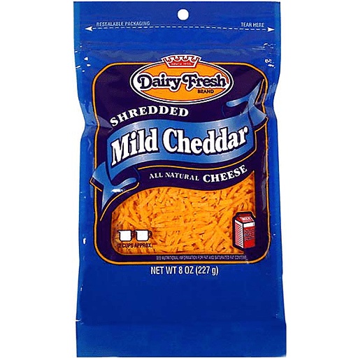 Dairy Fresh Cheese, Mild Cheddar, Shredded 8 Oz