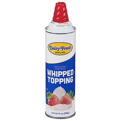 Dairy Fresh Whipped Cream, Light, Sweetened 14 Oz